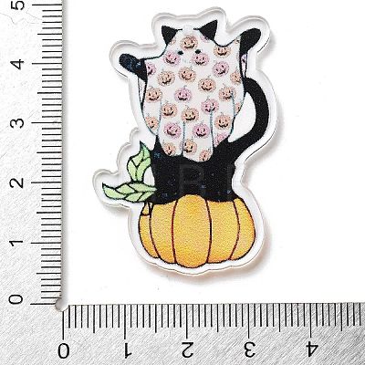 Halloween Theme Ghost Opaque Acrylic Pendants SACR-Z005-06A-1