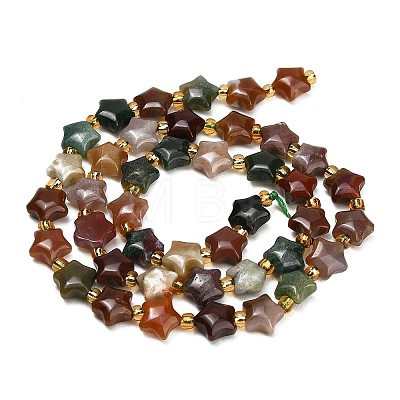 Natural Indian Agate Beads Strands G-Z080-A27-8mm-1
