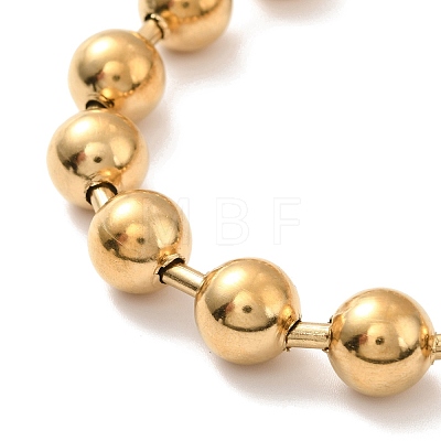 Vacuum Plating 304 Stainless Steel Ball Chain Necklace & Bracelet Set STAS-D181-01G-02D-1
