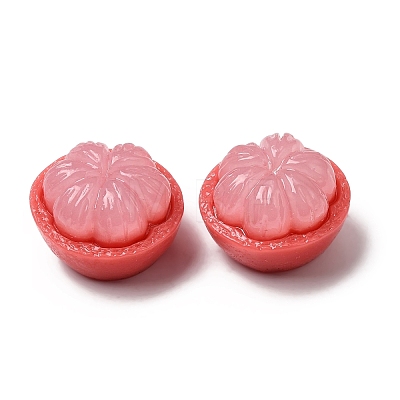 Fruit Theme Opaque Resin Cabochons RESI-C079-02C-1