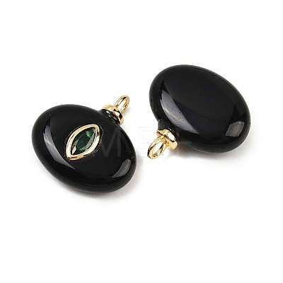 Natural Black Onyx(Dyed & Heated) Pendants X-KK-B157-42H-10-1