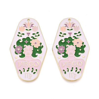 Rack Plating Alloy and Enamel Big Pendants X1-ENAM-T021-29B-1