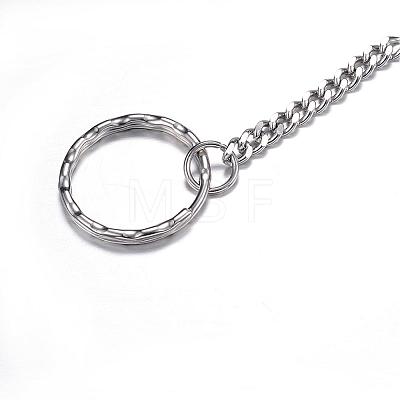 Tarnish Resistant 304 Stainless Steel Split Key Rings STAS-G085-13-1