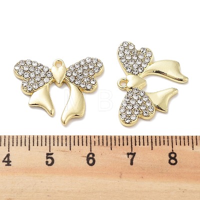 Rack Plating Alloy Rhinestone Pendants PALLOY-F311-04G-1