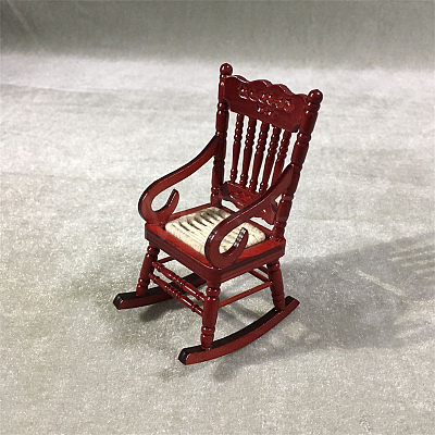 Wooden Rocking Chair with Armrests Model MIMO-PW0003-006B-1