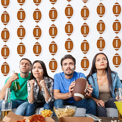Rugby Decoration Paper Hanging Banners AJEW-SP0004-84-1