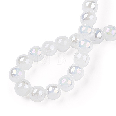 Electroplate Imitation Jade Glass Beads Strands LS-GLAA-T032-J6mm-AB01-1