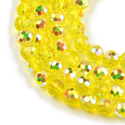 Electroplate Transparent Glass Beads EGLA-B013-02A-AB02-1
