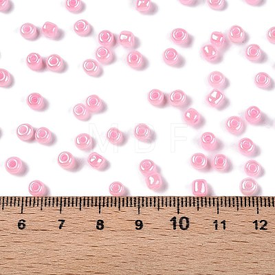 DIY Craft Beads 6/0 Ceylon Round Glass Seed Beads X-SEED-A011-4mm-145-1