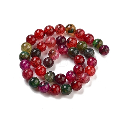 Dyed Natural Agate Beads Strands G-R262-10mm-1-1