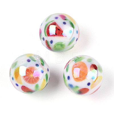 Printed Opaque Acrylic Beads X1-MACR-T048-04B-1