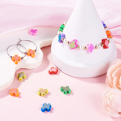 5 Strands Handmade Polymer Clay Beads Strands CLAY-TA0002-13-1