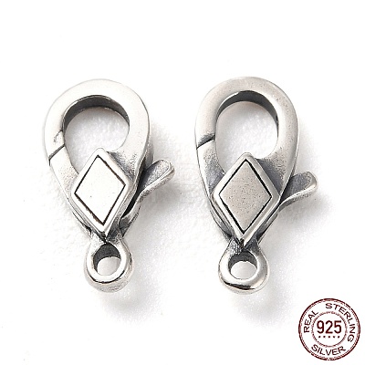 925 Thailand Sterling Silver Lobster Claw Clasps STER-D003-12AS-1