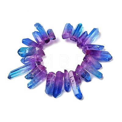 Two Tone Natural Quartz Crystal Beads Strands G-Z131-K01-04-1