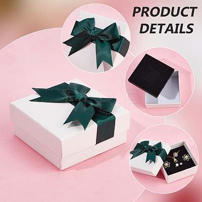  12Pcs Square Cardboard Jewelry Set Box CBOX-NB0001-29B-1