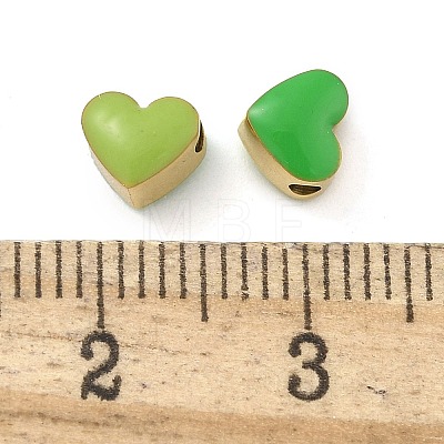 Ion Plating(IP) 304 Stainless Steel Enamel Beads STAS-B075-09G-02-1