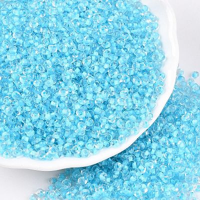 8/0 Inside Colours Transparent Glass Seed Beads SEED-T007-06E-1
