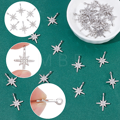 30Pcs Alloy with Rhinestone Pendants FIND-SC0023-34P-1