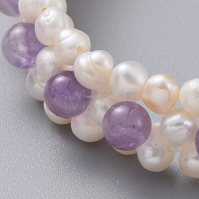 Natural Freshwater Pearl Necklaces NJEW-JN02509-02-1