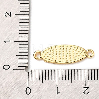 Beach Theme Rack Plating Brass Oval Connector Charms KK-P261-08F-G02-1