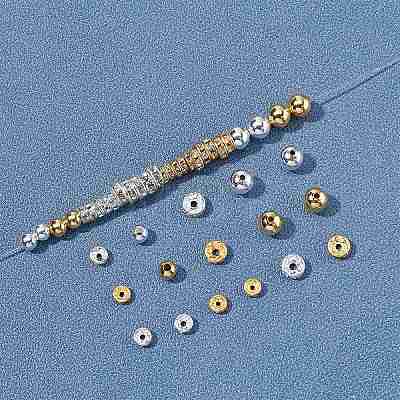 ARRICRAFT 340Pcs Brass & Iron Rhinestone Spacer Beads and Brass Spacer Beads KK-AR0002-35-1