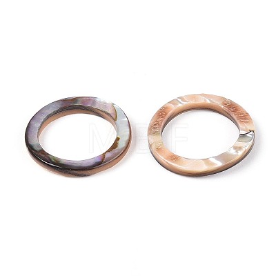 Natural Paua Shell Linking Rings SSHEL-N041-01B-1