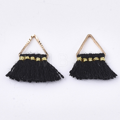 Polycotton(Polyester Cotton) Tassel Charms Decorations FIND-S302-10Y-1