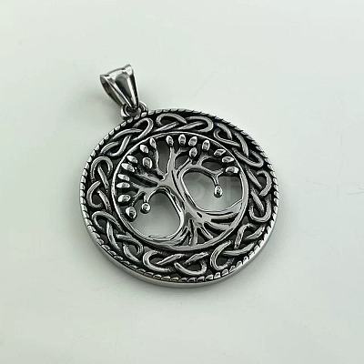 Tree of Life Hollow Tree of Life Pendant 304 Stainless Steel Punk Necklace Jewelry HL3986-1