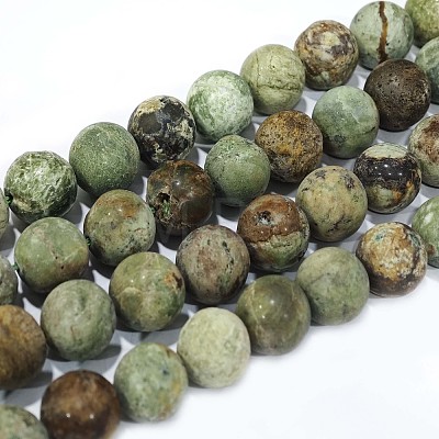 Natural Green Opal Beads Strands G-K209-04B-12mm-A-1