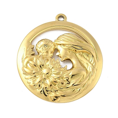 304 Stainless Steel Pendants STAS-D376-31G-1
