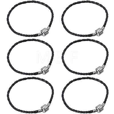 20pcs Braided PU Leather Cord Bracelet Making MAK-SC0001-30B-1