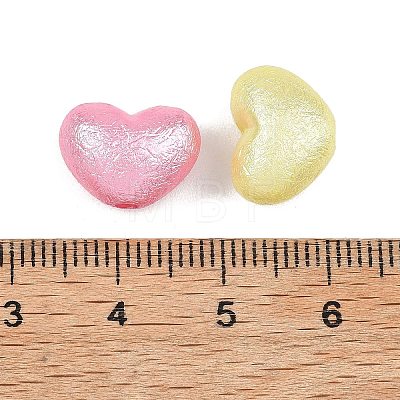 Textured Opaque ABS Imitation Pearl Beads MACR-K361-17-1