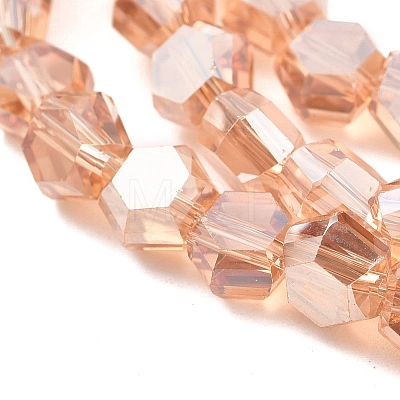 Electroplate Glass Beads Strands EGLA-L018-C-FR01-1