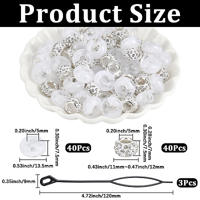 3Pcs Acrylic Hair Pin Bun Maker OHAR-PA0001-01C-1