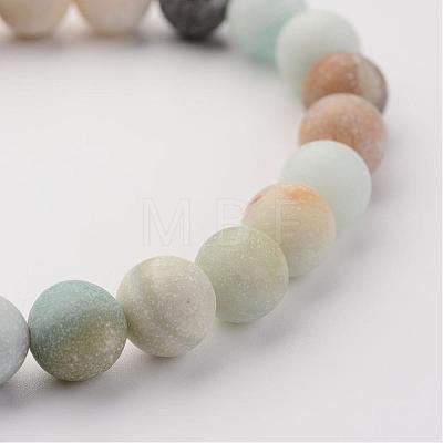 Natural Amazonite Beads Stretch Bracelets BJEW-JB02445-03-1