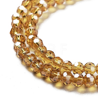 Electroplate Transparent Glass Beads Strands EGLA-A035-T3mm-A04-1