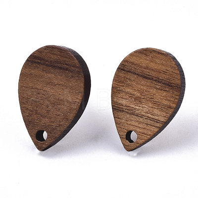 Walnut Wood Stud Earring Findings X-MAK-N033-007-1