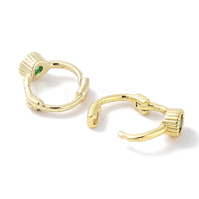 Brass Pave Cubic Zirconia Hoop Earrings for Women EJEW-L269-124G-1