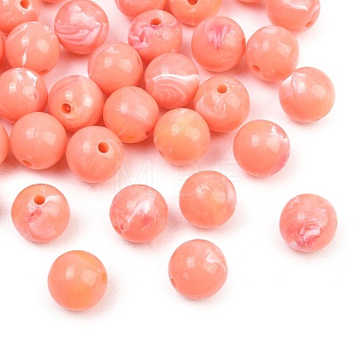 Opaque Acrylic Imitation Gemstone Beads OACR-G064-15A-01-1