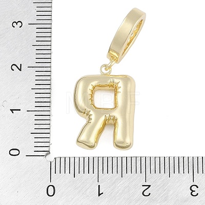 Brass Micro Pave Clear Cubic Zirconia Pendants KK-M289-01R-G-1