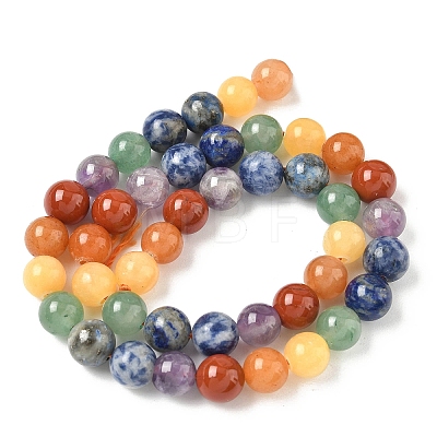 Chakra Natural Mixed Gemstone Beads Strands G-P574-A03-8mm-1