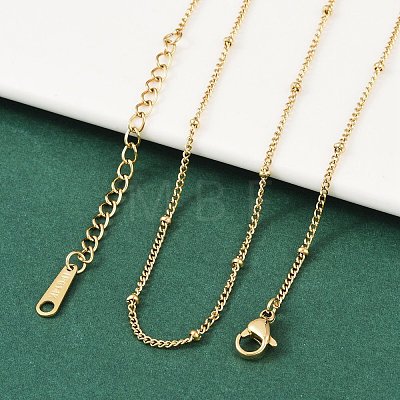 Ion Plating(IP) 304 Stainless Steel Satellite Chain Necklace for Men Women X-NJEW-M200-05G-1