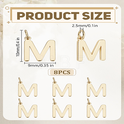 8Pcs Brass Charms KK-LP0001-85M-1