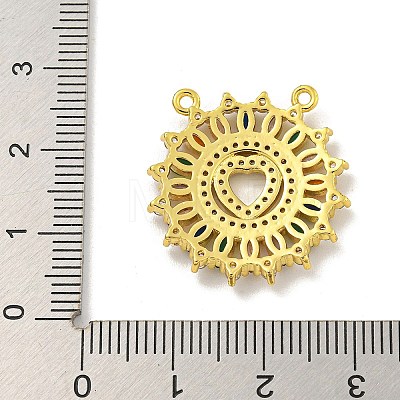 Rack Plating Brass Micro Pave Cubic Zirconia Pendants KK-C074-26G-1