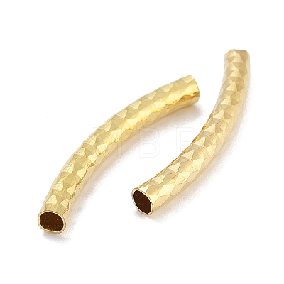 Brass Curved Tube Beads KK-B120-01D-G-1