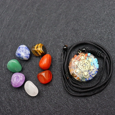 Natural Mixed Healing Stones Set for Meditation Reiki PW-WG52507-01-1