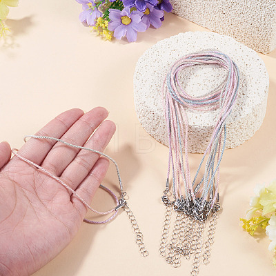 10Pcs Cotton & Metallic Cord Necklace Making NJEW-TAC0054-1