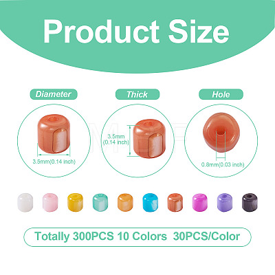 300Pcs 10 Colors Natural Freshwater Shell Beads SHEL-TA0001-06-1