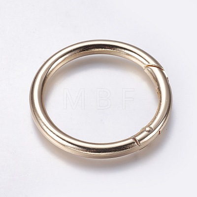 Zinc Alloy Spring Gate Rings PALLOY-WH0007-01LG-1