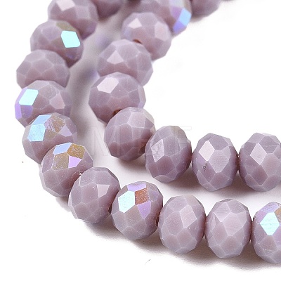 Electroplate Opaque Solid Color Glass Beads Strands EGLA-A044-P3mm-L13-1